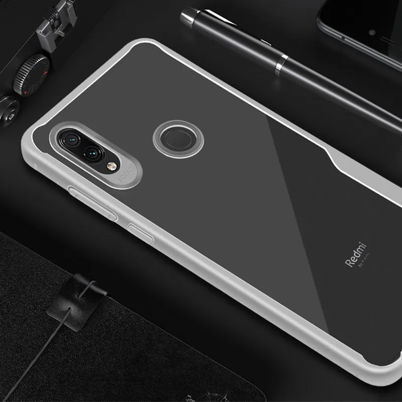 Прозрачный Силиконовый ТПУ чехол для телефона Xiaomi Redmi 7 6 Pro Мягкий Новый Модный 5