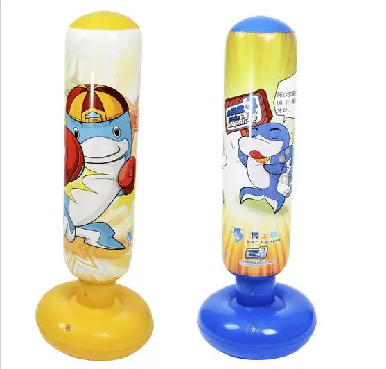 

Pump + Punching Bag Stand 120cm Inflatable Carton Punching Ball Speed Boxing Ring Training Toy Kid Tumbler Roly-poly Playground