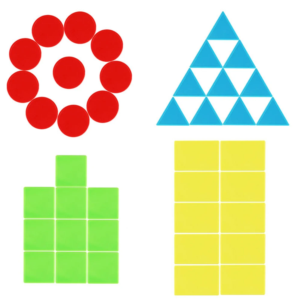 40 шт./компл. 4 см счетчики счетные чипы Математика сортировка по форме для изучения математики инструмент DIY Строительство Образование
