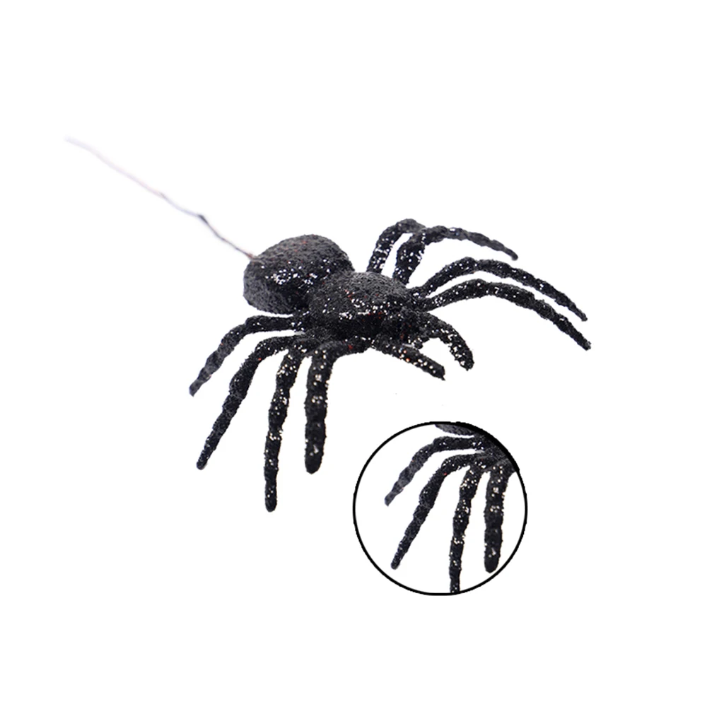 

Halloween Simulation Props Black Spider Sequins Pendant Venue Atmosphere Decorations Halloween Decorative Prop