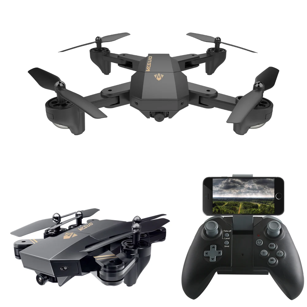 FPV quadcopter foldable drone XS809HW rc helicopter selfie drones with hd camera 0 3MP or 2MP