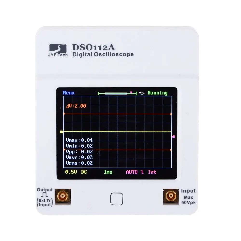 

DSO 112A TFT Mini Digital Oscilloscope Touch Screen Portable USB Oscilloscope Interface 2MHz 5Msps