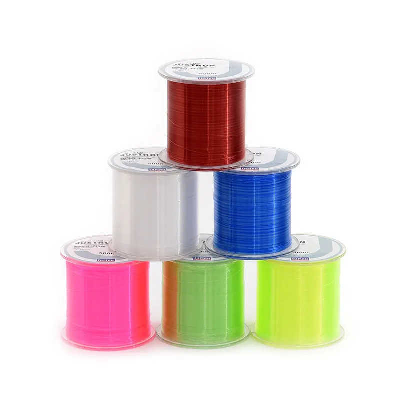 

0.4-8.0 500m Nylon Fishing Line Justron Monofilament Line Bulk for Carp 4.4-44LB Fishing Line Tackle 6colors