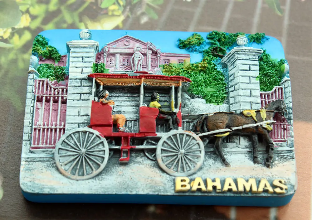 BAHAMAS Tourist Travel Souvenir 3D Resin Decorative Fridge Craft