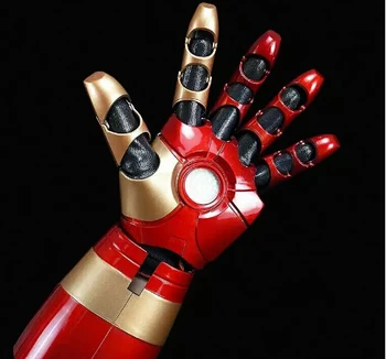 

Hot Iron Man MK43 1/1 Movable Wearable Arm Glove with Launch Sound Laser Weapon LED ABS Cosplay action figure toys Christmas