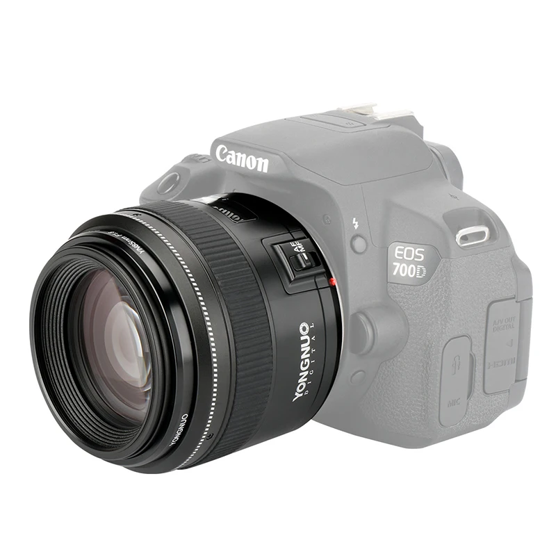 YONGNUO EF 85 мм f/1 8 USM Средний телеобъектив для камер Canon SLR с блендой объектива YN85mm f1.8