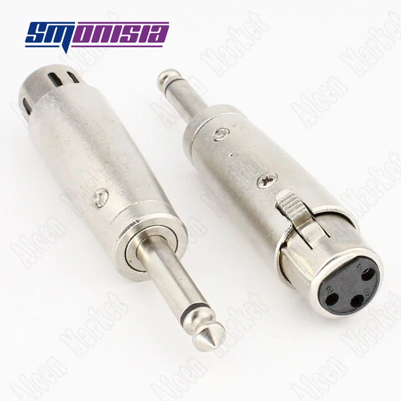 

K3P 3Pin XLR Female Socket To J6.5mm Single Sound Male Plug Audio Video Adapter Male To Female