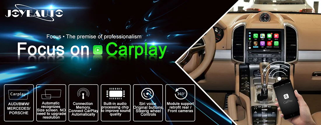 Joyeauto Wifi Wireless Apple CarPlay for Porsche Cayenne Macan 911 PCM3.1 Car play Adapter Android Auto Mirroring For Panamera