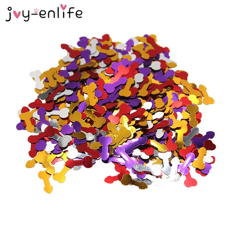JOY ENLIFE 1 bag Colorful Romantic Willy Penis Confetti Wedding Party Confetti Table Decor Hen