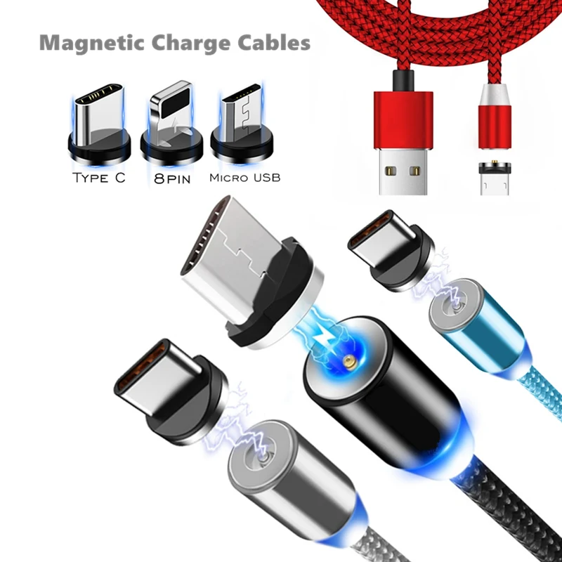 

1M Magnetic Micro USB Charger Cable for iPhone SE 5 6 X Samsung S10 Chuwi V89 for Cubot Rainbow 2, Manito Z100 Pro Echo S550 Pro