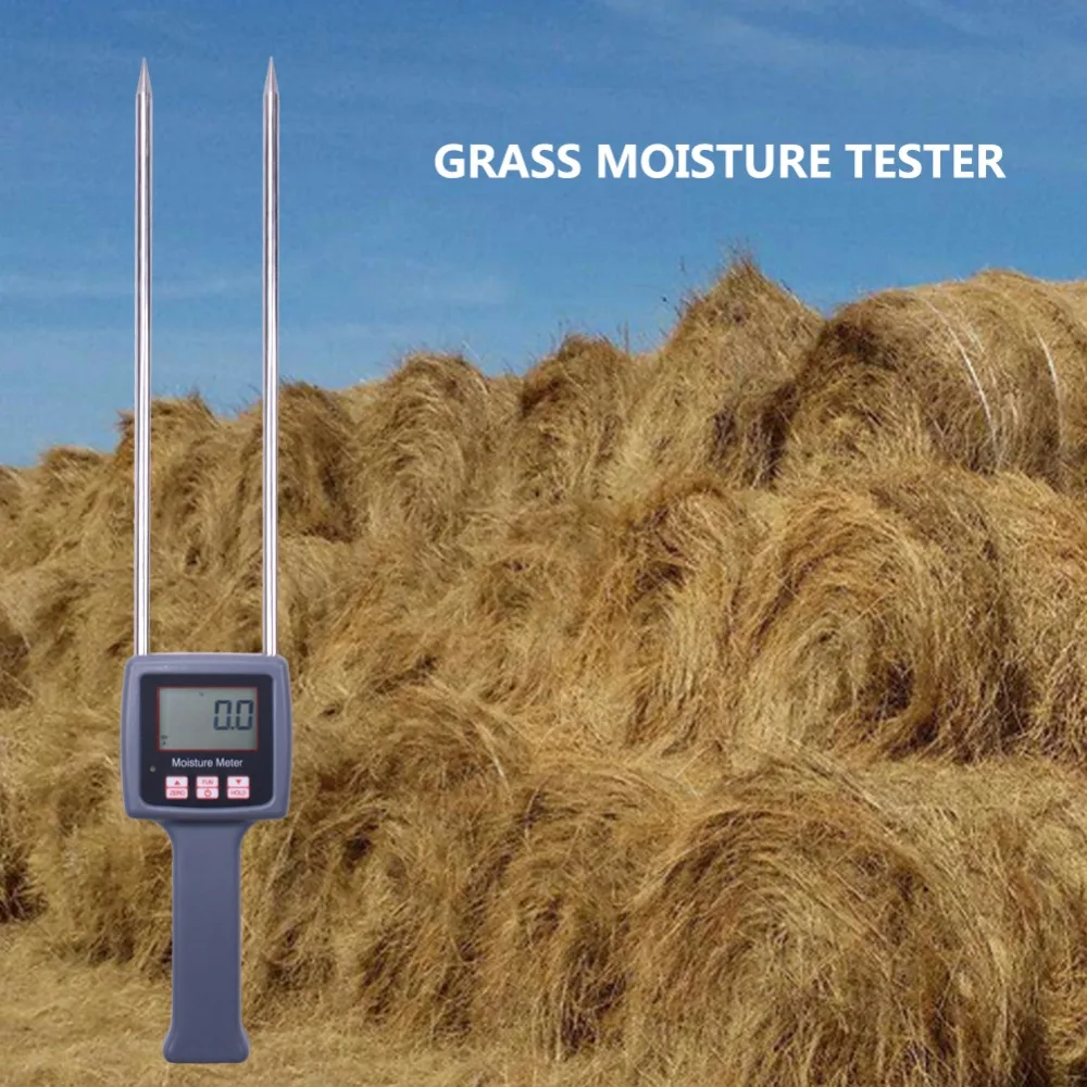 Портативный измеритель влажности сена для кормовой травы, Leymus chinensis, Императорская бамбуковая трава, тестирование волокна, злаковая солома, отруби TK100H