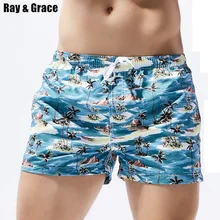 RAY GRACE/летние мужские пляжные шорты, мужские шорты для путешествий, дышащие шорты для серфинга, бермуды, мужские плавки с принтом, быстросохнущие пляжные шорты