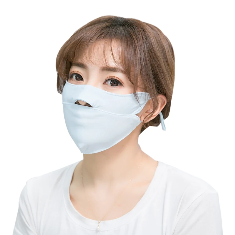 

Summer Sunscreen Masks Sunscreen Mask Female Outdoor Cover Face Thin Ice Silk Dew Nose Anti-UV Riding Mask Women Fashion