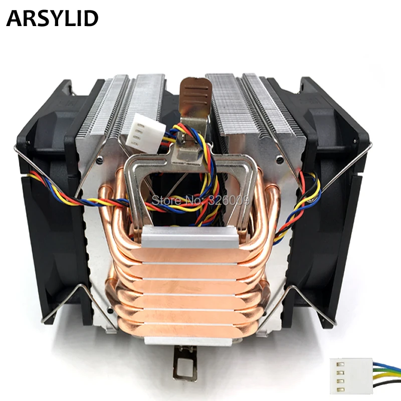 ARSYLID CN 609A P 3PCS 9cm 4pin Fan 6 Heatpipe CPU Cooler Cooling For Intel LGA775