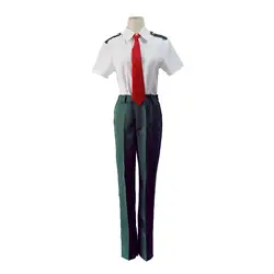 Аниме Мой герой Academy Izuku Midoriya Косплей Костюм мужской Izuku Midoriy форменная летняя рубашка длинные штаны костюм с галстуком студенческий Косплей