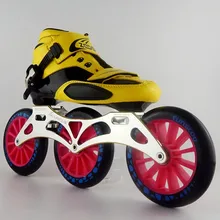 Взрослые, профессиональные стекловолокно, взрослые мужчины и женщины, скорость марафона, три скорости, 125 прямые коньки, коньки, роликовые коньки