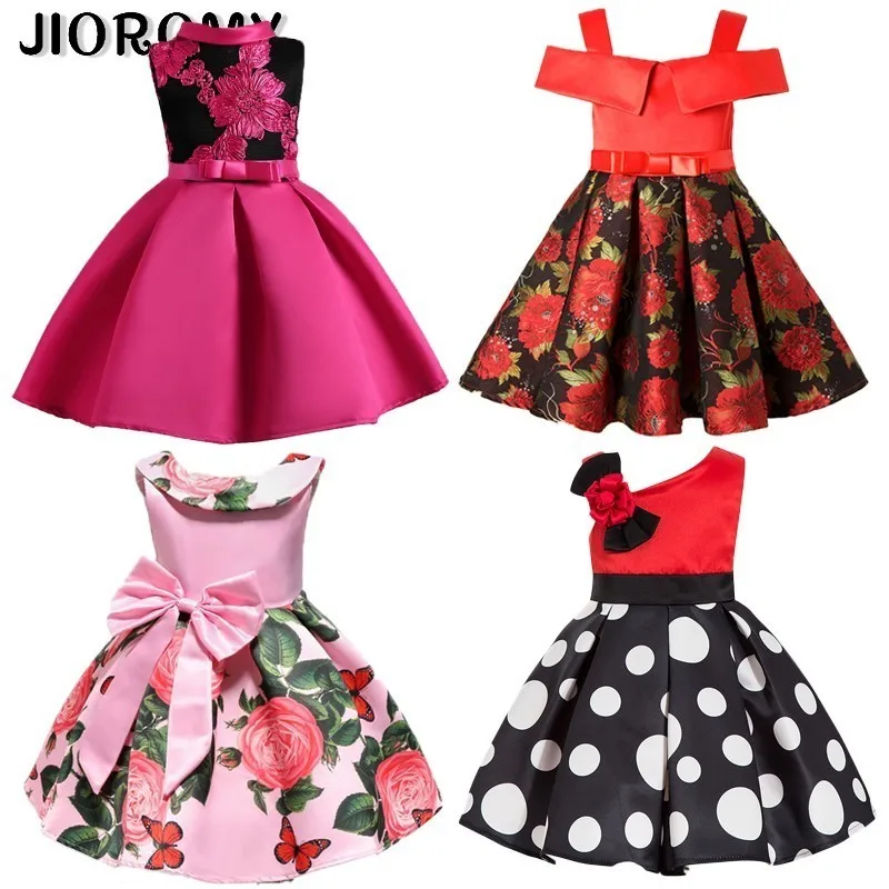 Aile Rabbit New Fashion Sequin Flower Dress Party Birthday Wedding Princess Toddler Baby Girls Clothes Children Kids Dresses