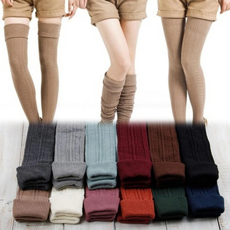 Feminino Long Thigh High Socks Sexy Over Knee Sock New Fashion Rain Boot Cuff Socks Meias Meninas