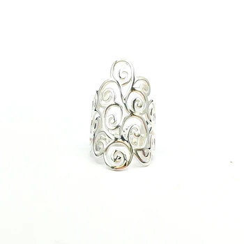 

New Big Ring 925 Sterling Silver Rings For Women Fashion Sterling Silver Jewelry Flower Ring For Best Friend Gifts
