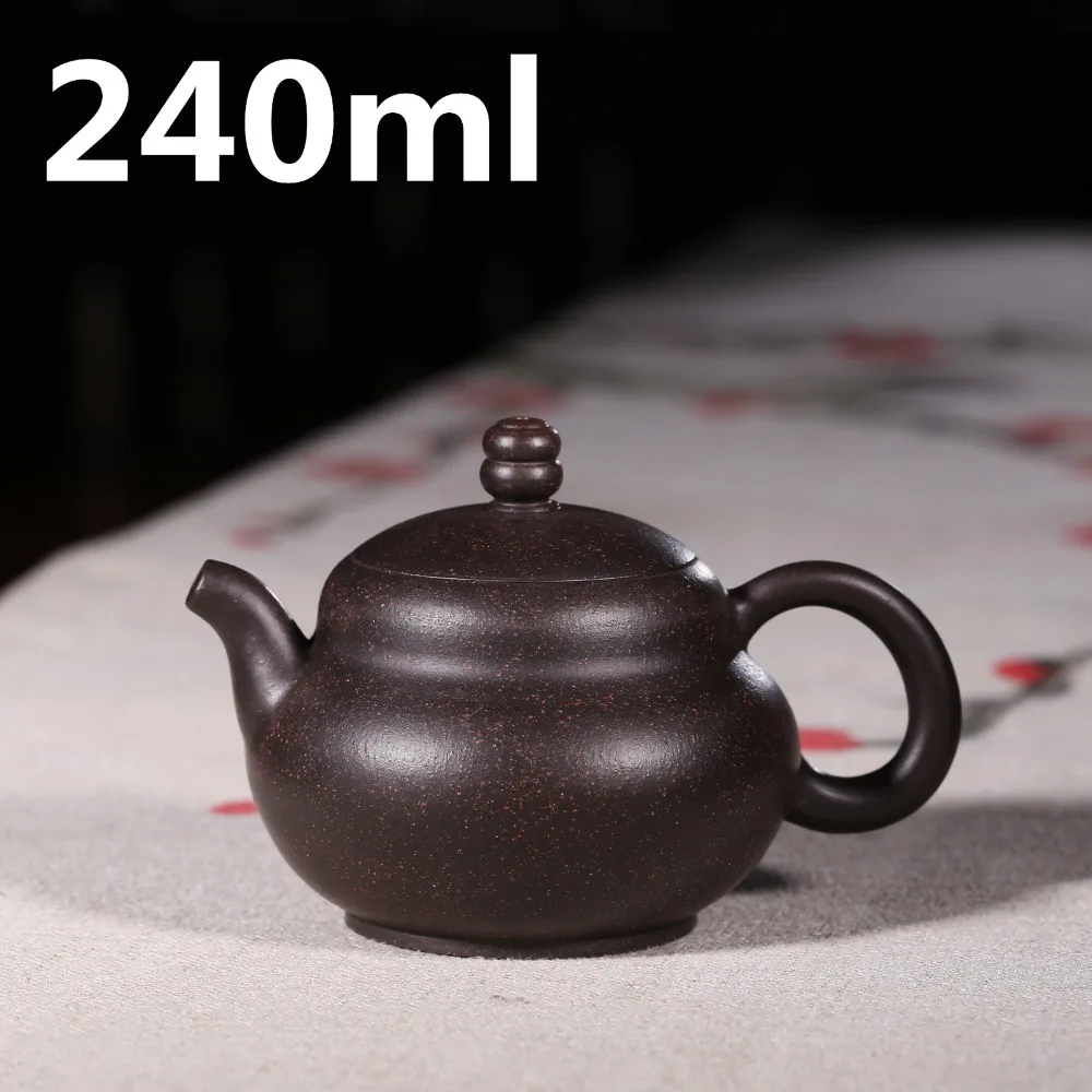 

Purple Clay Teapot 240ml Zhu Ni Pots Chinese Handmade Tea Pot Kung Fu Zisha Teapots Kettle YiXing Oriental Tea Sets Drinkware