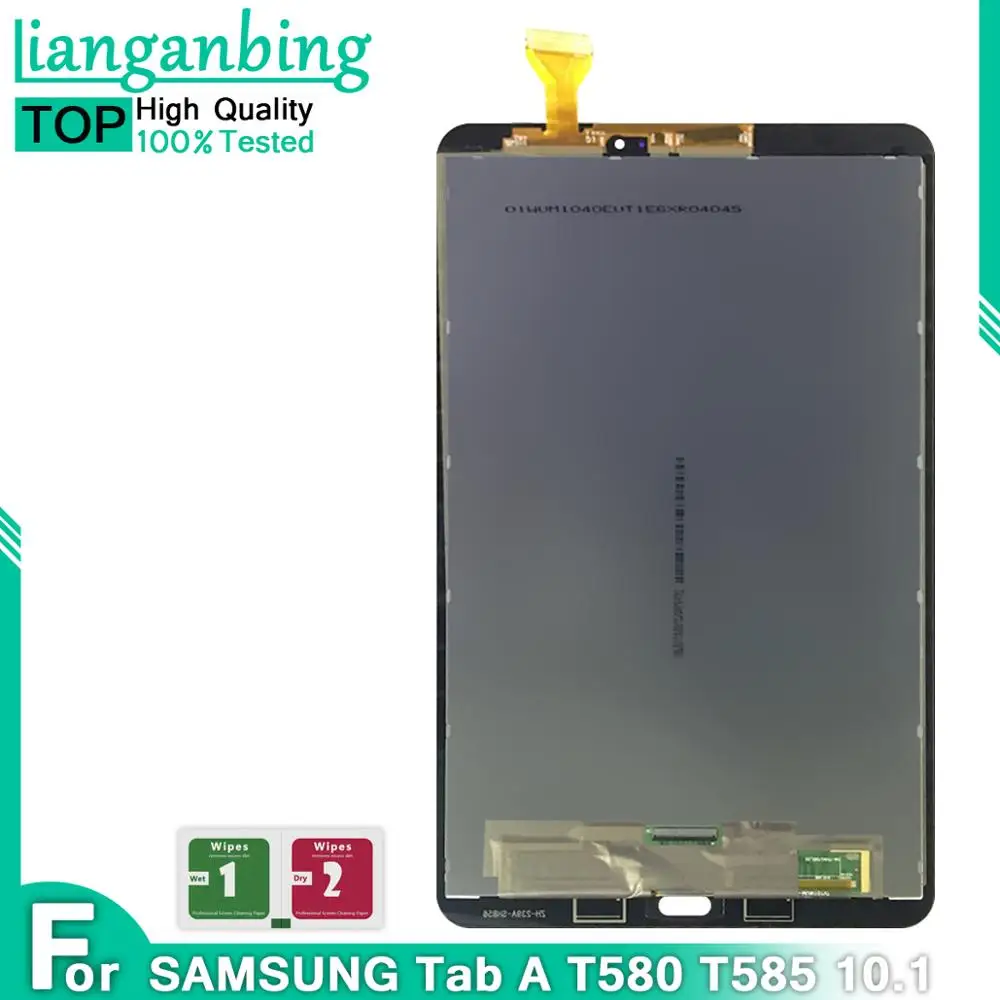 

100% Tested Working LCD Tab A 10.1 T580 T585 SM-T580 Display Touch Screen Digitizer Sensors Assembly Panel Replacement parts