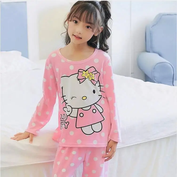 style 19 Детский комплект с длинными рукавами; модная Пижама; одежда для сна; детский подарок на день; детская пижама для отдыха с героями мультфильмов; милые пижамы для девочек - Цвет: style 19