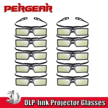 10pcs lot Pergear G15 DLP 3D Active Shutter Glasses for DLP LINK Porjector for 3D Projector