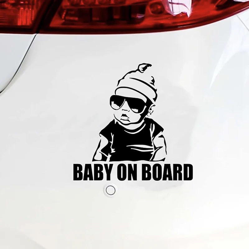 

15.5*15.2CM BABY ON BOARD Creative Fashion Car Sticker Rear Reflective Tail Warning Sign Decal