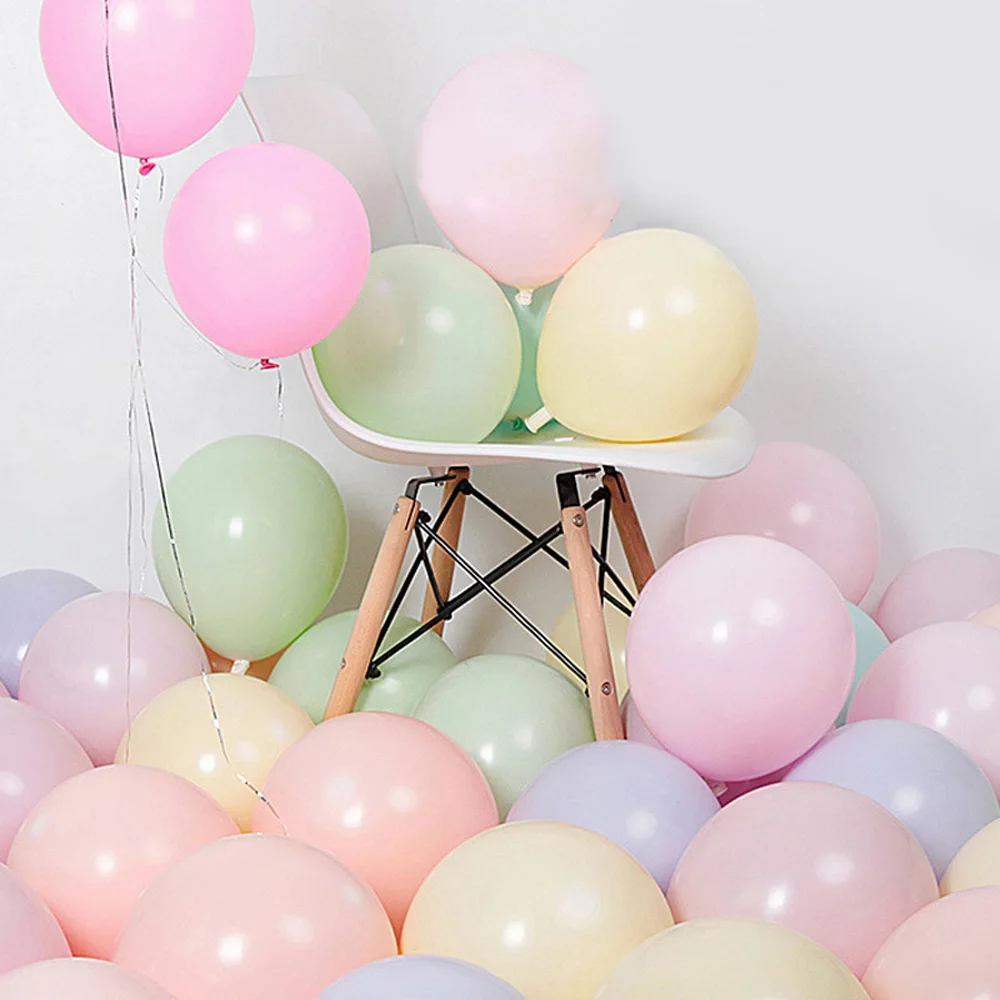 100pcs 10 Inch Macarons Pastel Candy Balloons Latex Round Helium Balloons For Birthday Party Baby Shower