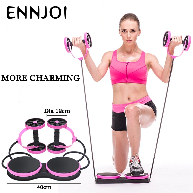 

Abdominal Roller Yoga Resistance Pull Rope Sports Elastic Abdominal Roller Crossfit Exercise Fitness Home Gym Equipment
