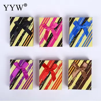 

Wholesale Packaging Gift 24PCs/Lot Cardboard Jewelry Set Box Sets Display Box Necklace Earrings Ring Box 70x90mm