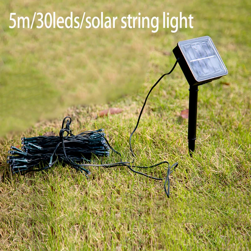 20pcs/lot Solar Power Fairy String Lights 5M 30 LED Christmas tree lights Decorative Outdoor Garden Lawn Patio Wedding Party