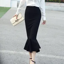 Весна лето OL формальная Женская длинная юбка-Русалка Женская Профессиональная офисная faldas formales