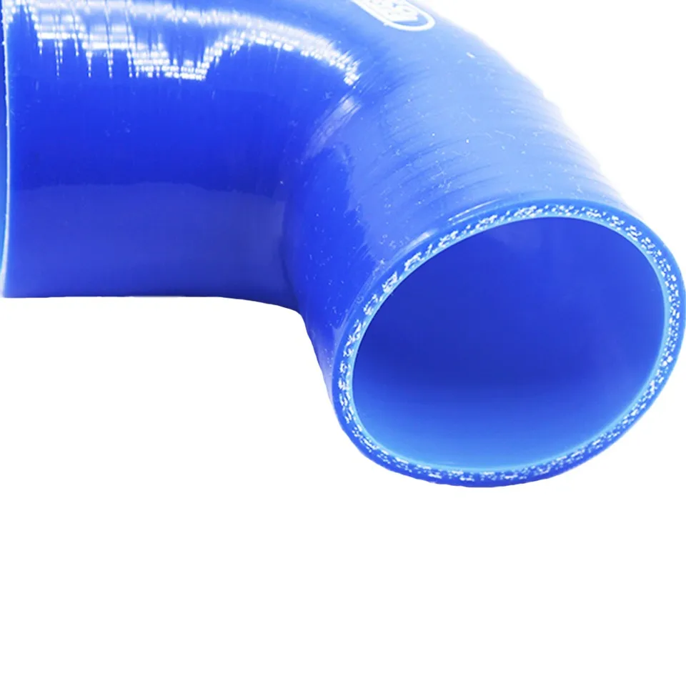 Black 42mm 38mm 90 degree Reinforced Silicone Reducer Hose Elbow for Turbo or Coolant ID