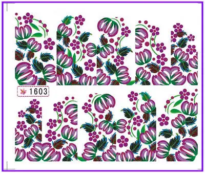 1X водные переводные наклейки на ногти наклейки Водные Переводные Наклейки полное покрытие Маргаритка цветок SY1599-1604 - Цвет: SY1603