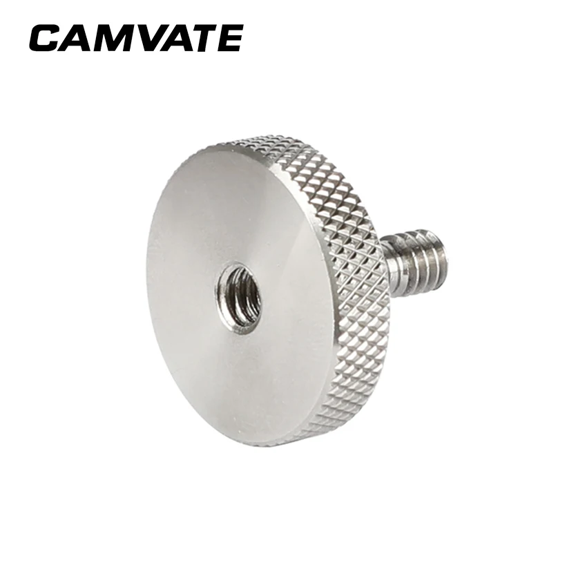 

CAMVATE 1/4"-20 Female To 1/4"-20 Male Adapter Screw Stainless Made C2132