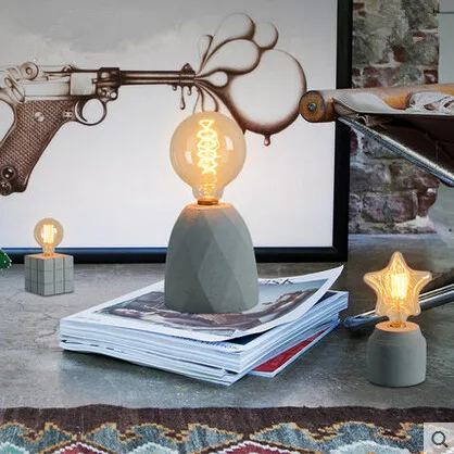 

Post Modern Creative Cement Desk Lamp Personality Simple Table Lamp For Study Room Cafe Bar Home Lightings Luminaria De Mesa