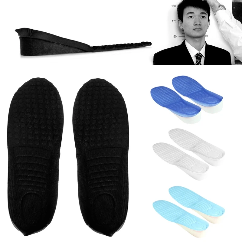 

5Pairs/lot Women Man 3CM Up Height Increase Shoe Pad Heel Insoles Taller Pads Soft and light Hot Sell