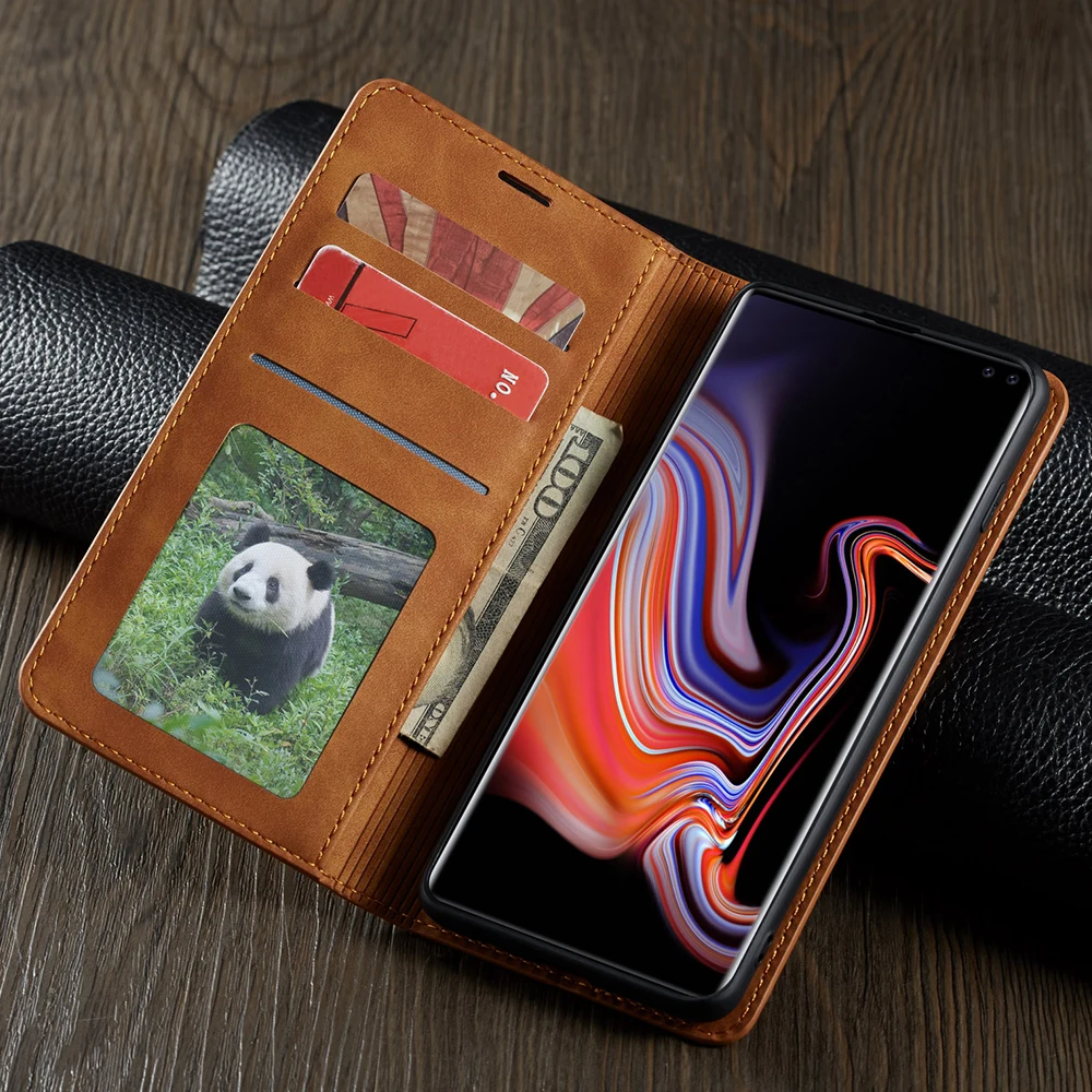 Роскошный кожаный флип чехол для Samsung Galaxy S20 S8 S9 S10 Plus Lite S10E A 6 8 2018 A50 51 70 71 30 20