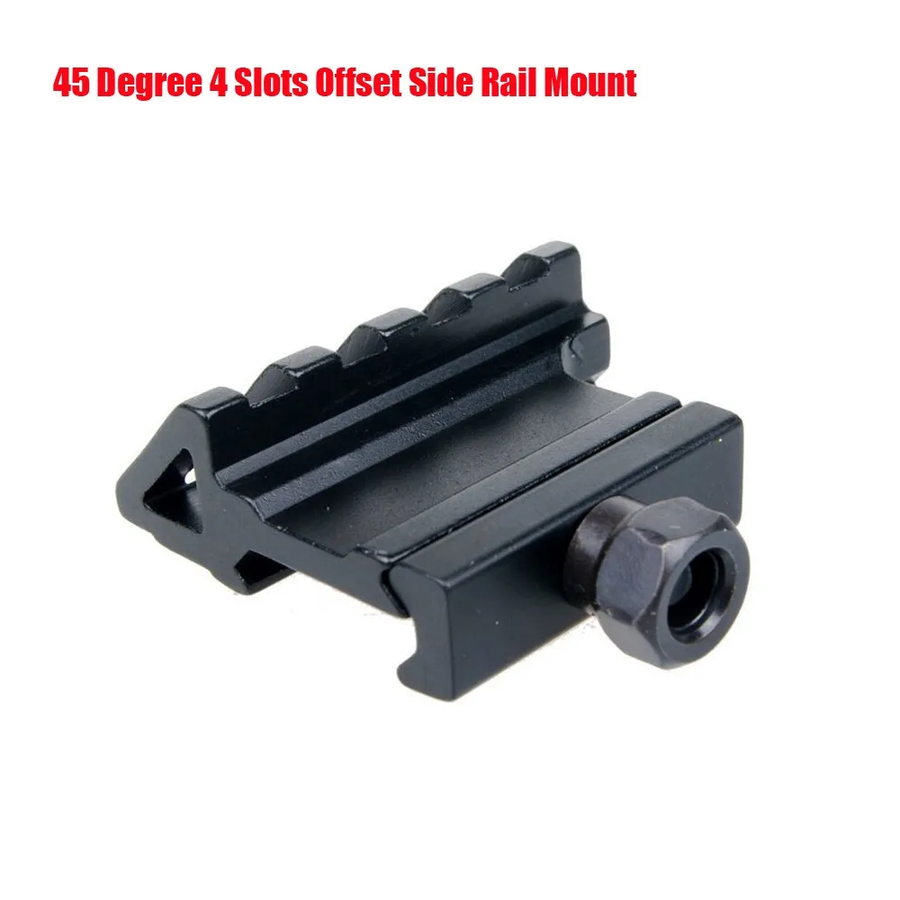 Hunting-45-Degree-Angle-Offset-Side-4-Slots-Mount-20mm-Picatinny-Weaver-Laser-Scope-Rail-Mount-Quick-ReleaseBase-Adapter-For-Flashlight-Laser-Iron Sight-Dot-Sight-with-Thumb-Screw RL1-0014-03
