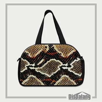 

Dispalang Men Travel Bags Snakeskin Print Luggage Bag Big Capacity Women Travel Duffle Bags Cool Shoulder Travel Hand bags