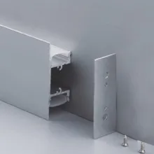 Высокосветящийся алюминиевый экструзионный профиль с крышкой для светового светодиодного бара для украшения кухонного шкафа