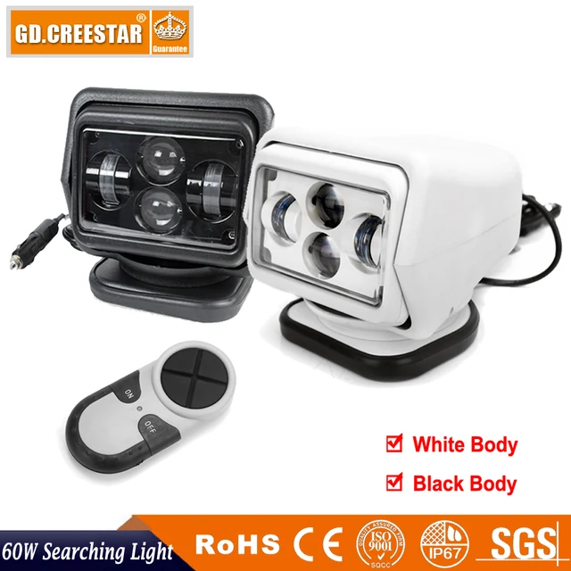 60watts 7 Inch Led Remote Control Searchlight 12v Spot Work 60watts 7 Inch Led Remote Control Searchlight 12v Spot Work Searching Light For Truck
