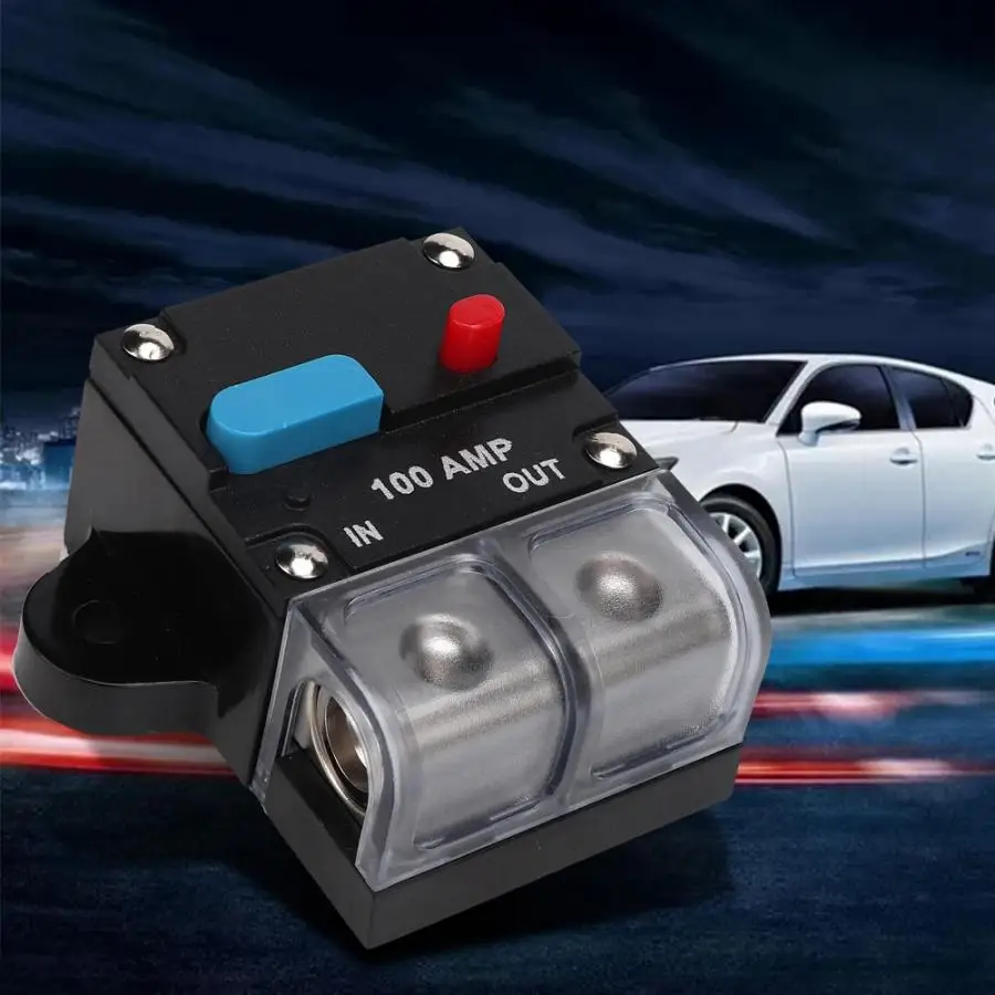 

80A-300A Car Resettable Circuit Breaker Self-recovery Fuse Manual Reset Button Manual Reset Circuit Breaker Car Accessories