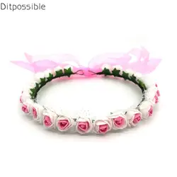 Ditpossible девочек Ободки Женщины Свадебные цветы аксессуары для волос Hairwear Hairband руководитель группы