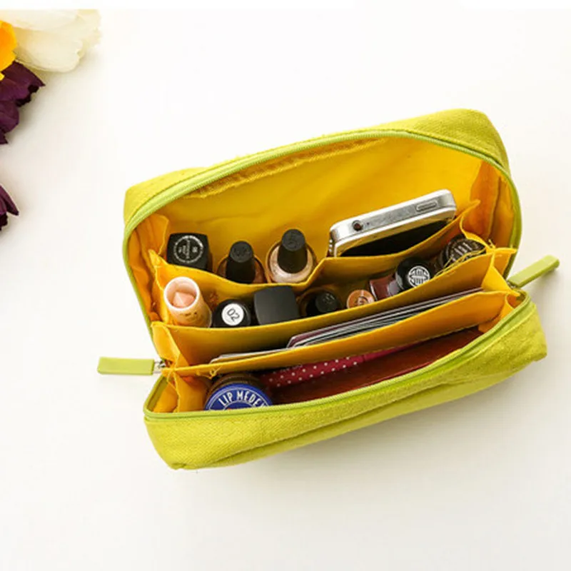 

Travel Version of The Canvas Cosmetic Bag Multi-function Neceser Zipper Toiletry Bag Storage Bag Makeup Kits Make Up Bags