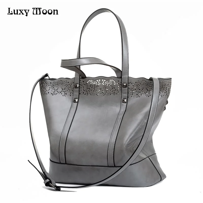 

Luxy Moon Women's Handbag Large Tote High Capacity Women 2pc Shoulder Bag Hollow Flower Small Messenger Bags Composite Bag ZD651