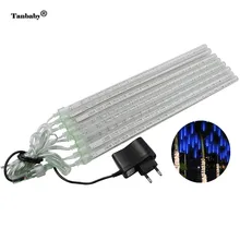 Tanbaby 30 см 50 см 8 трубка праздник метеоритный дождь капля светодиодный гирлянды светодиодные светильники для помещения и улицы сада дерево декор AC110V AC220V