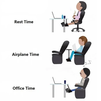 

Portable Travel Footrest Adjustable Outdoor Foot Rest Carry Flight Leg Pad Office Plane Under Desk Feet Indoor Rest Hammock