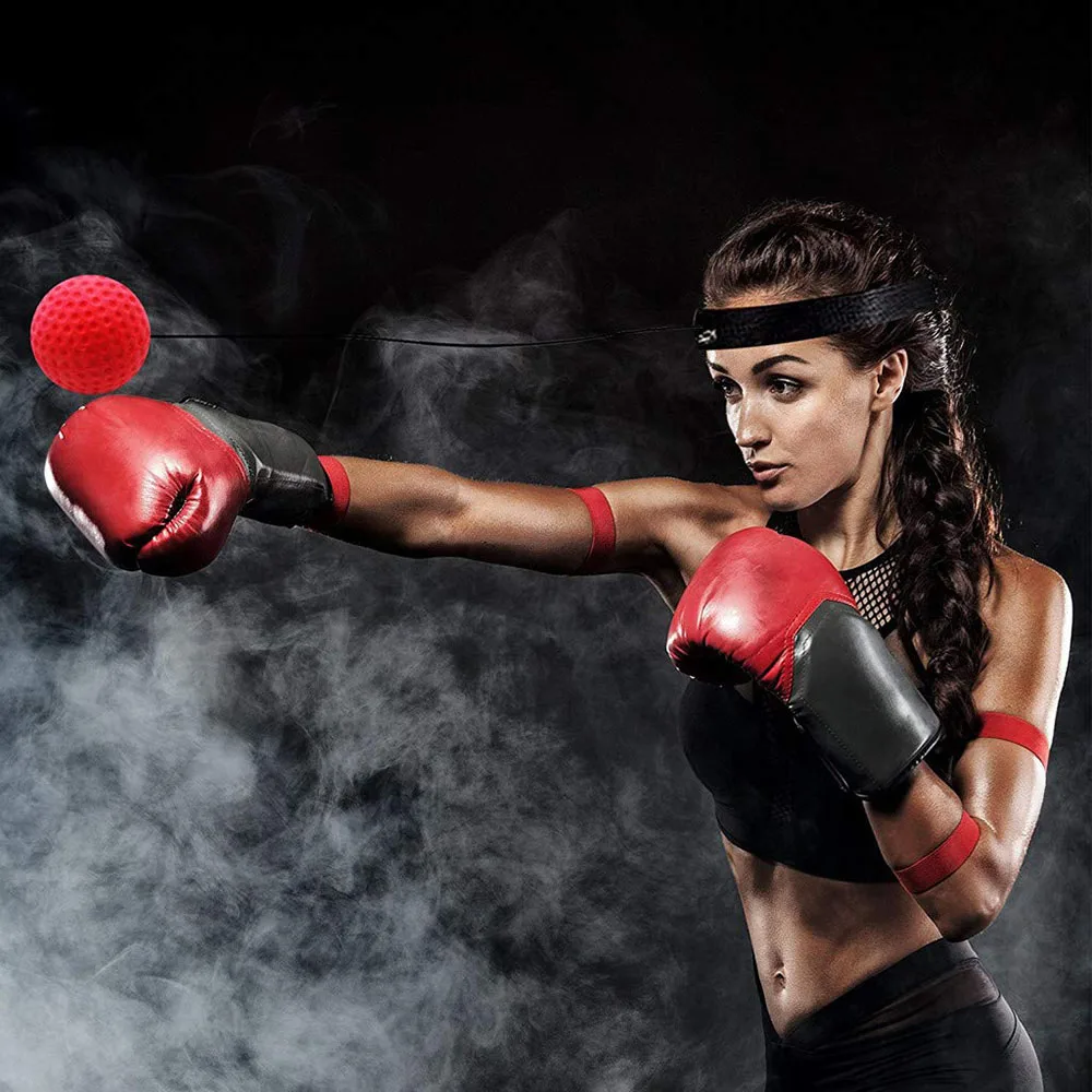 Boxing Magic Ball Reflex Speed Training With Headband Boxing Punching Balls Hand Eye Coordination Fitness Martial Arts Supplies (7)